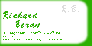 richard beran business card